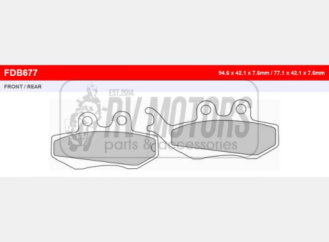 Тормозные колодки FERODO FDB677P