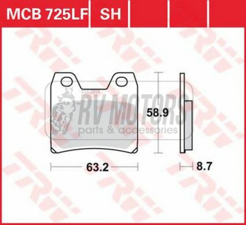 Тормозные колодки TRW LUCAS MCB725SH
