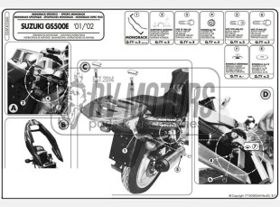 Крепления кофра KAPPA (без площадки) Suzuki GS 500E (01-07) GS 500F (2004) K5260