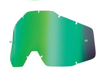 Стекло маски 100% RACECRAFT/ACCURI/STRATA Green Anti-Fog 51002-005-02