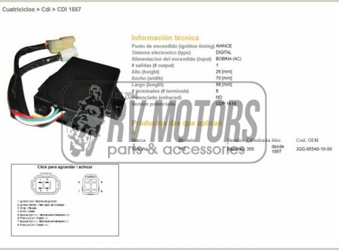 Коммутатор YAMAHA YFZ 350  DZE ELEKTRYKA 1557-01