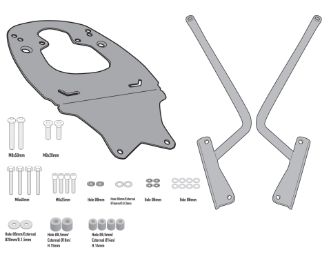 Крепления кофра KAPPA (без площадки) KTM 390 Adventure (20) KR7711