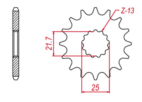 Приводная звезда YAMAHA TDM850 '91-'95, KAWASAKI ZR-7S '99-04, ZXR-R '96-'03 GROSSKOPF 58216G (JTF520.16)