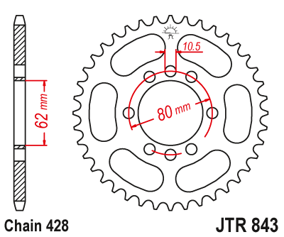 Привідна зірка JT JTR843.46 (PBR 843)