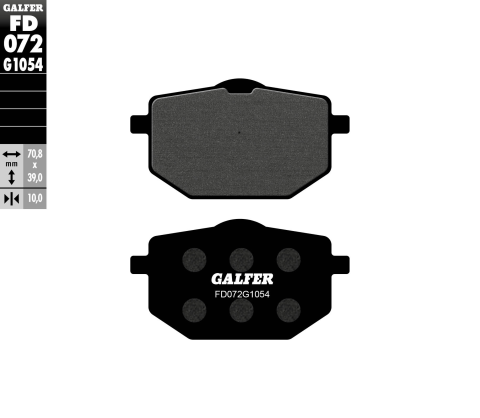 Тормозные колодки GALFER FD072G1054 (FA118)