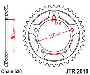 Приводная звезда TRIUMPH 750/900/955/1000/1200 TROPHY/DAYTONA/SPRINT/TIGER/TRIDENT '91-03' JT JTR2010.45