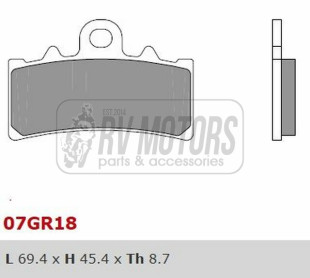 Тормозные колодки BREMBO BRM 07GR18CC