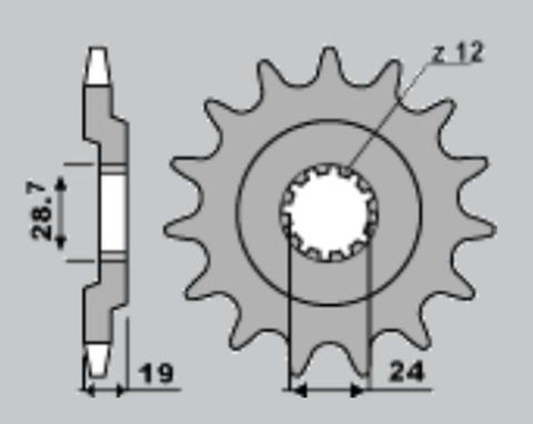 Приводная звезда KAWASAKI ZX 10 88-90 CHT 52917K (JTF525.17)