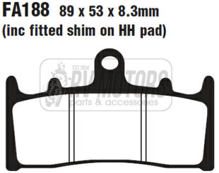 Тормозные колодки EBC FA188HH