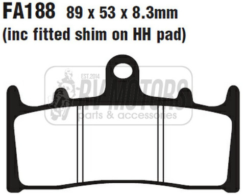 Тормозные колодки EBC FA188HH