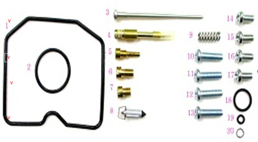 Ремкомплект карбюратора KAWASAKI KLF 300B BAYOU '96-'05 BEARING WORX CK50580 (26-1227)