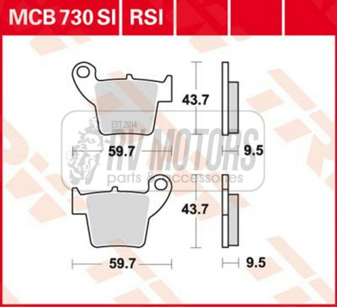 Тормозные колодки TRW LUCAS MCB730SI