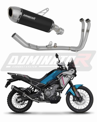 Полная система выхлопа CF MOTO 450 MT 2024 - 2025 DOMINATOR S6 черный