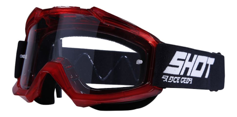 Маска кросс SHOT ASSAULT TRANSPARENT красные A0D-29A1-A09