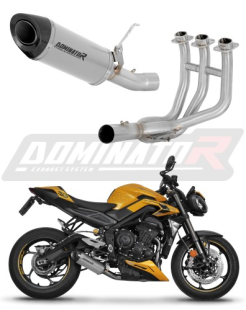 Полная система выхлопа Triumph STREET TRIPLE 765 S / STREET TRIPLE 765 R / STREET TRIPLE 765 RS 2023 - 2024 DOMINATOR HP8 