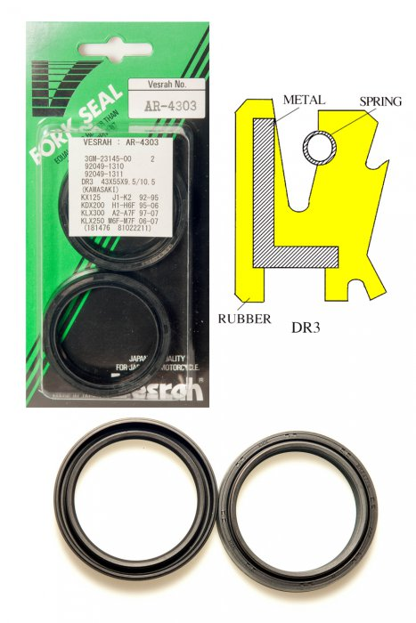 Сальники вилки VESRAH AR-4303 43x55x9,5/10,5 (ARI072)
