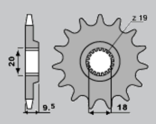 Приводная звезда HONDA CR 125 (86) PBR 3331318NC