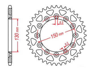 Приводная звезда HONDA XL 600 LM '85-'88 MTX 11-428/2-41 (JTR245/2.41)