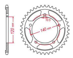 Приводная звезда SUZUKI GSX-R 600/750/1000 STUNT GROSSKOPF 439853GU (JTR1792.53)