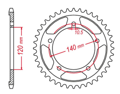 Приводная звезда SUZUKI GSX-R 600/750/1000 STUNT GROSSKOPF 439853GU (JTR1792.53)
