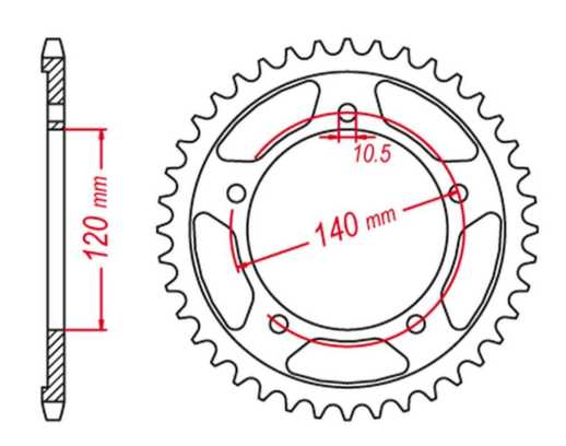 Приводная звезда SUZUKI GSX-R 600/750/1000 STUNT GROSSKOPF 439853GU (JTR1792.53)