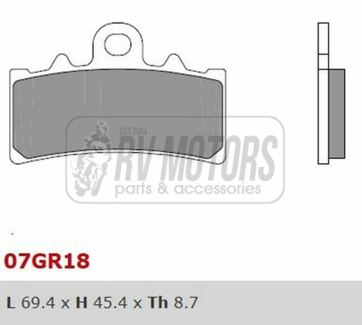 Гальмівні колодки BREMBO BRM 07GR18SA