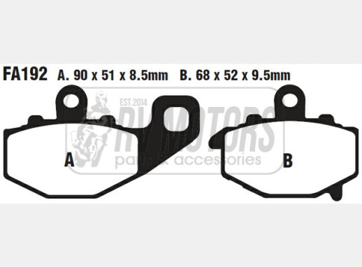 Гальмівні колодки EBC FA192HH