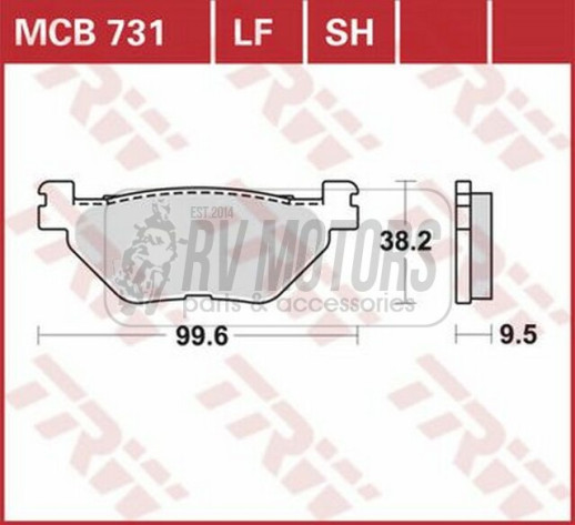 Колодки гальмівні TRW LUCAS MCB731