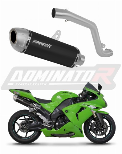 Прямоток Kawasaki ZX10R 2006 - 2007 DOMINATOR S6 черный
