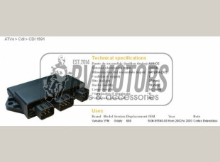 Коммутатор YAMAHA YFM660 GRIZZLY 02-03 DZE ELEKTRYKA 1591-01