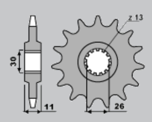 Приводная звезда YAMAHA FZS 1000 '01-'05, R1 '98-'03 CHT 57916K (JTF579.16)