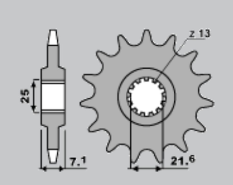 Приводная звезда KAWASAKI ZX-6R/RR '07-17, YAMAHA XTZ 750 '90-'98 GROSSKOPF 58516G (58516JT)