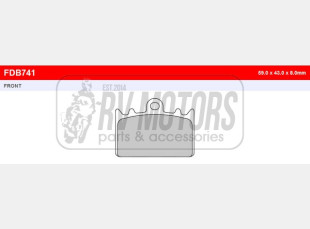 Тормозные колодки FERODO FDB741P