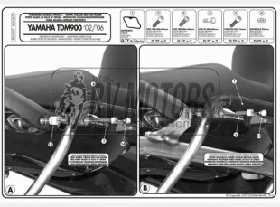 Крепления под боковые кофры KAPPA Monokey Yamaha TDM 900 KLX347