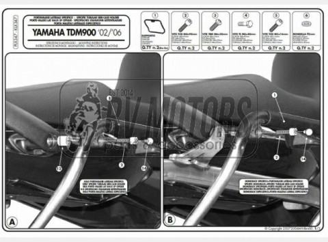 Крепления под боковые кофры KAPPA Monokey Yamaha TDM 900 KLX347