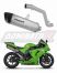 Прямоток Kawasaki ZX10R 2006 - 2007 DOMINATOR HP6 