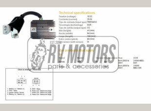 Регулятор напряжения HONDA VFR 800 DZE ELEKTRYKA 2473-01