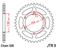 Приводная звезда JT JTR9.47 (PBR 4546)