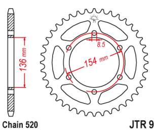 Привідна зірка JT JTR9.47 (PBR 4546)