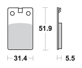 Тормозные колодки SBS 595HF (FA99)