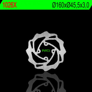 Тормозной диск NG задний KTM 65 SX '98-'18 (160X45,5X3) NG1026X