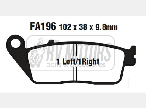 Тормозные колодки EBC FA196HH