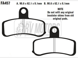 Тормозные колодки EBC FA457V