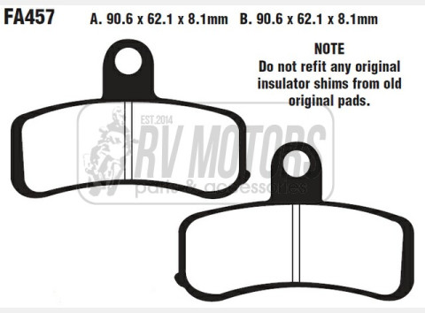 Тормозные колодки EBC FA457V