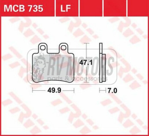 Колодки гальмівні TRW LUCAS MCB735