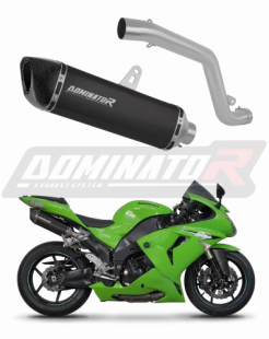 Прямоток Kawasaki ZX10R 2006 - 2007 DOMINATOR HP6 черный