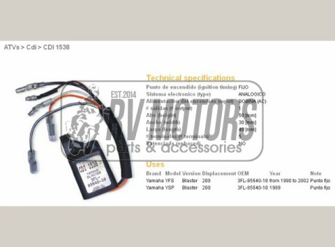 Коммутатор YAMAHA YFS200 BLASTER 90-02 DZE ELEKTRYKA 1538-01