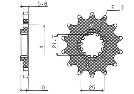 Привідна зірка SUNSTAR 38714 (JTF308.14)