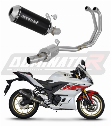Полная система выхлопа Yamaha YZF-R3 2019 - 2024 DOMINATOR овальный G2 черный