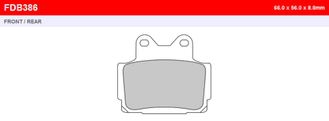 Тормозные колодки FERODO FDB386P